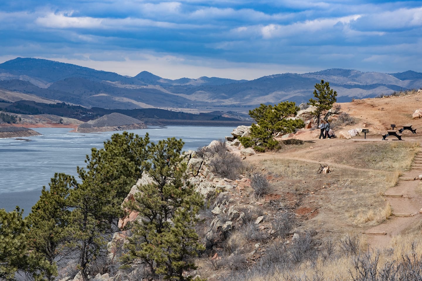 Hiking Trail Overlooking Horsetooth Reservoir in Rotary Park Fort Collins CO