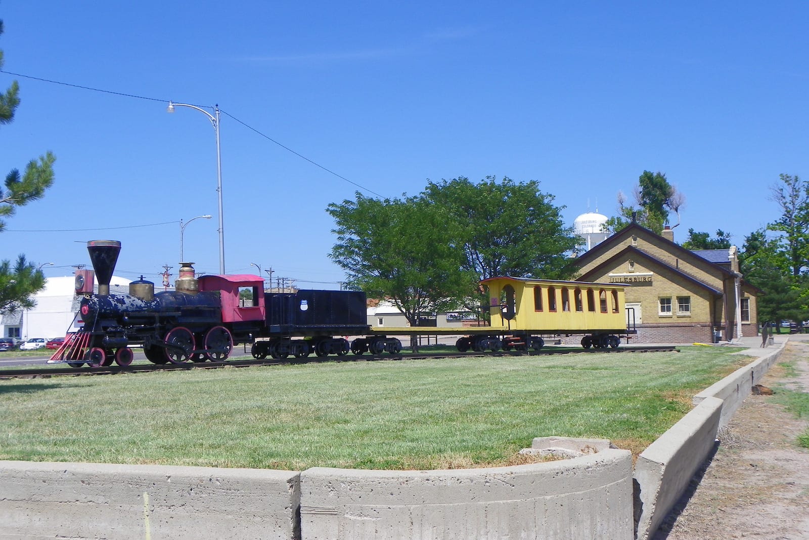 Kereta Miniatur Union Pacific Railroad Depot Julesburg CO