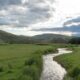 Middle Park Colorado River cuts through green Grand County valley