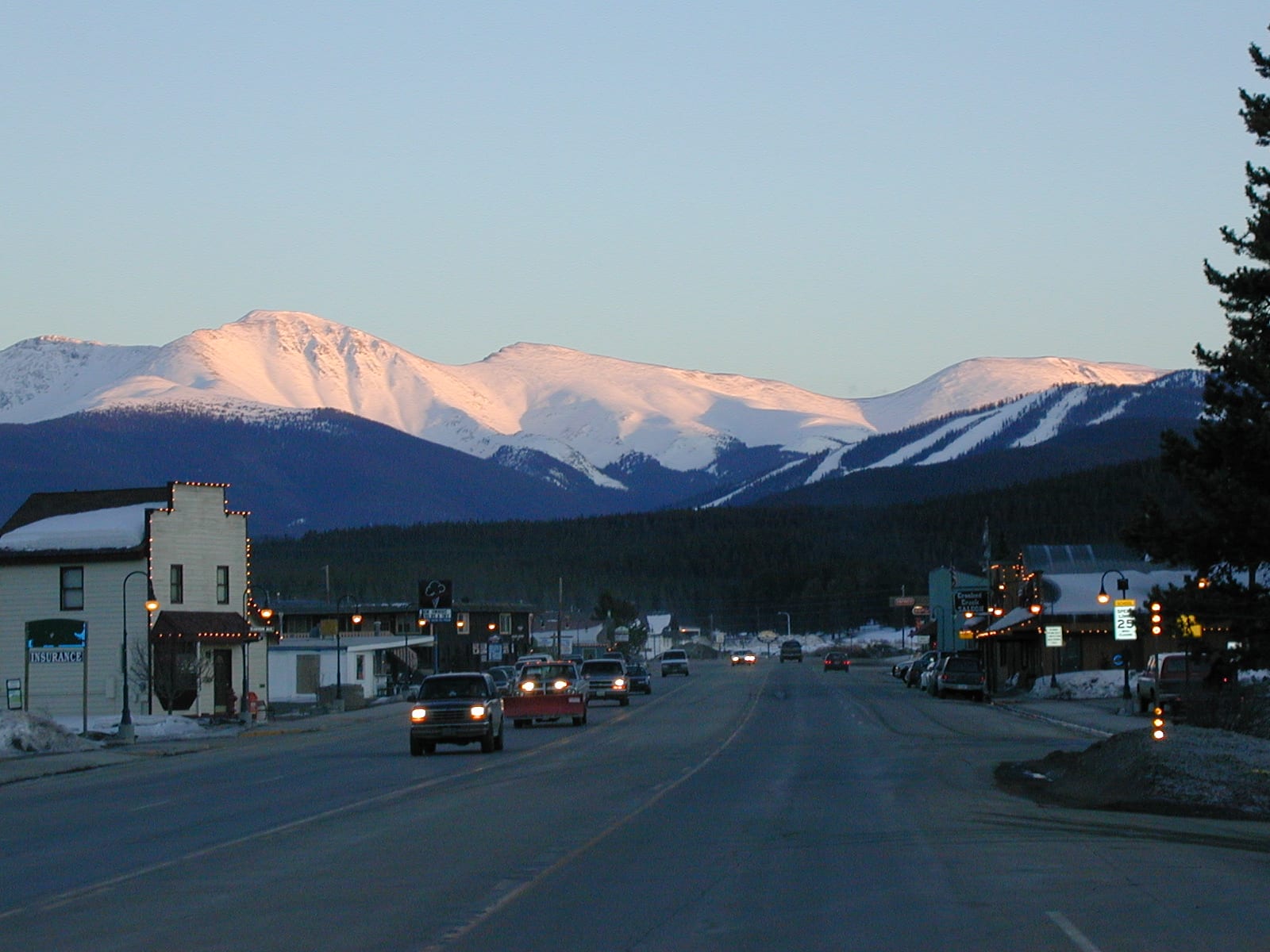 Downtown Winter Park CO and Ski Resort Slopes