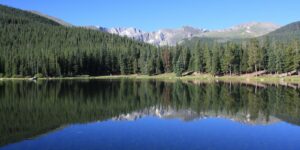 Mount Evans behind Echo Lake near Idaho Springs CO