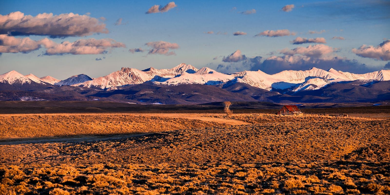 North Park Colorado Never Summer Mountain Range from Arapaho National Wildlife Refuge