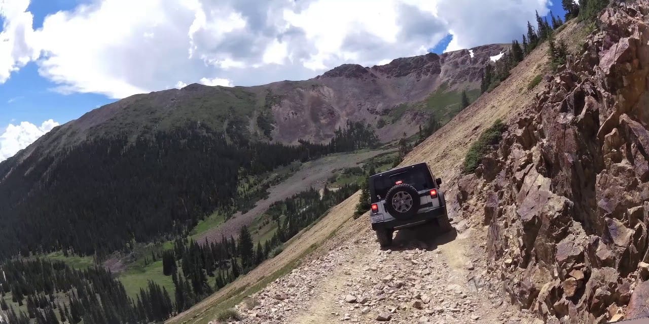 Jeeps Driving Up Webster Pass Colorado