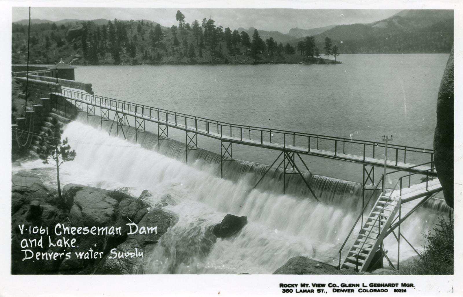 Cheesman Lake and Dam in Deckers, CO, circa 1926