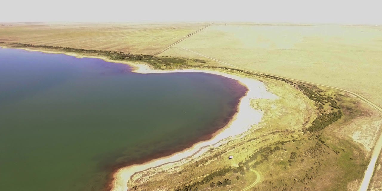 Adobe Creek Reservoir Colorado Aerial View