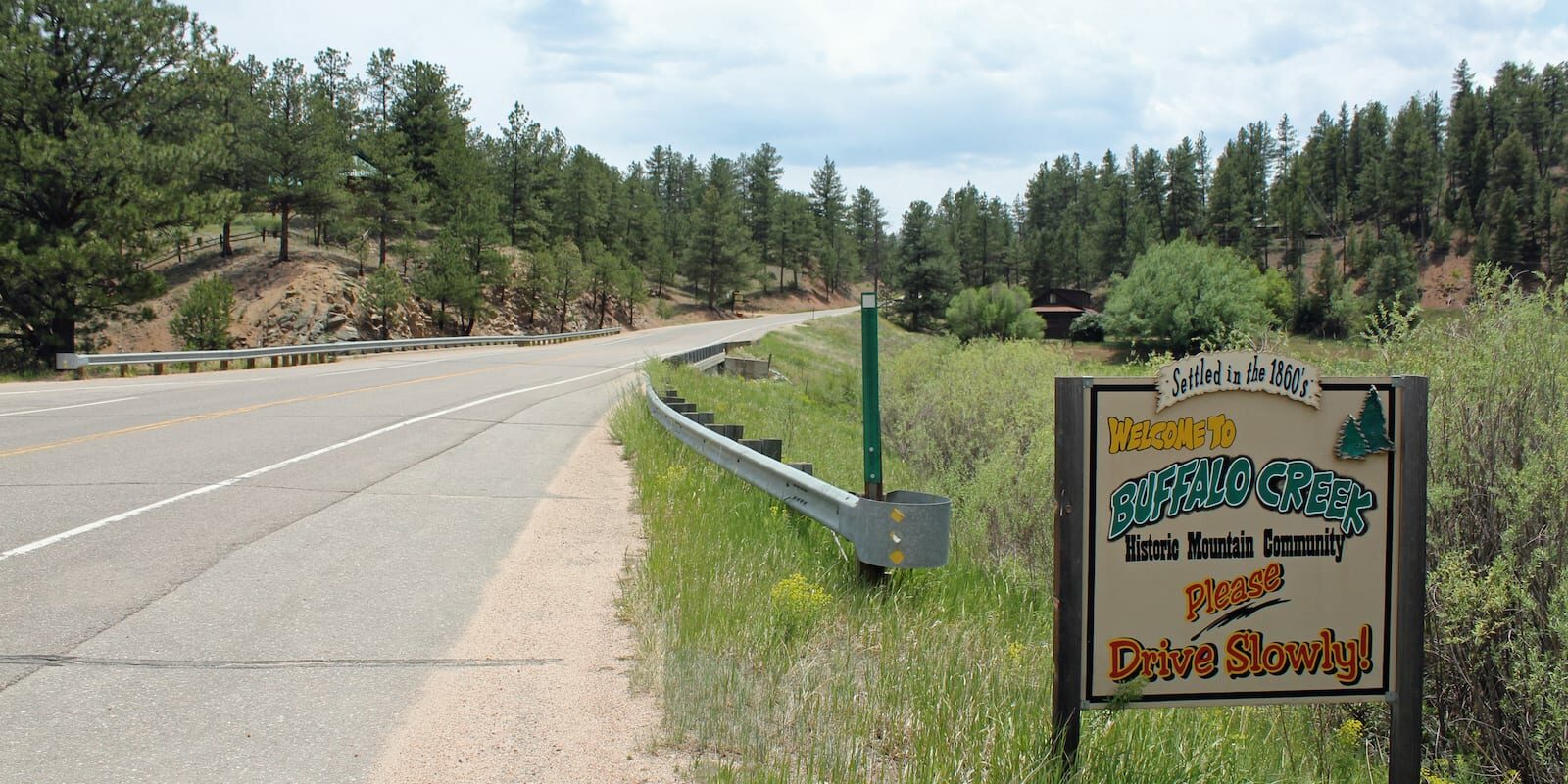 Buffalo Creek Colorado Welcome Sign