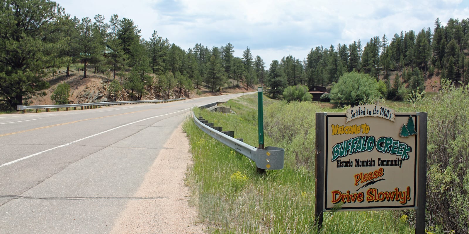 Buffalo Creek Colorado Welcome Sign