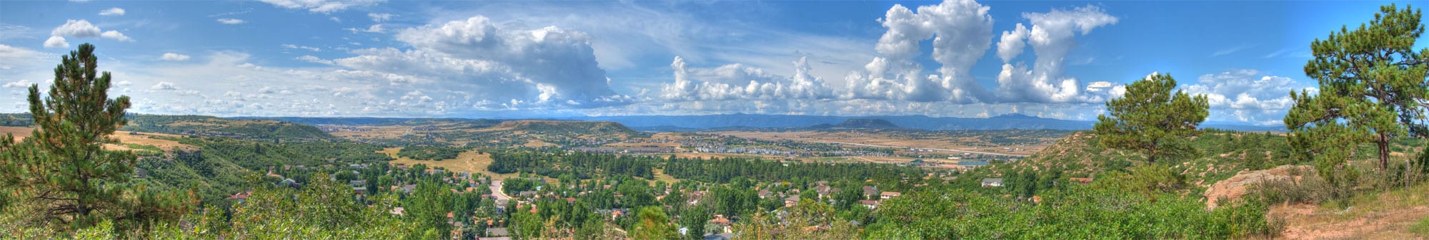 Panorama Rentang Depan Castle Rock Colorado