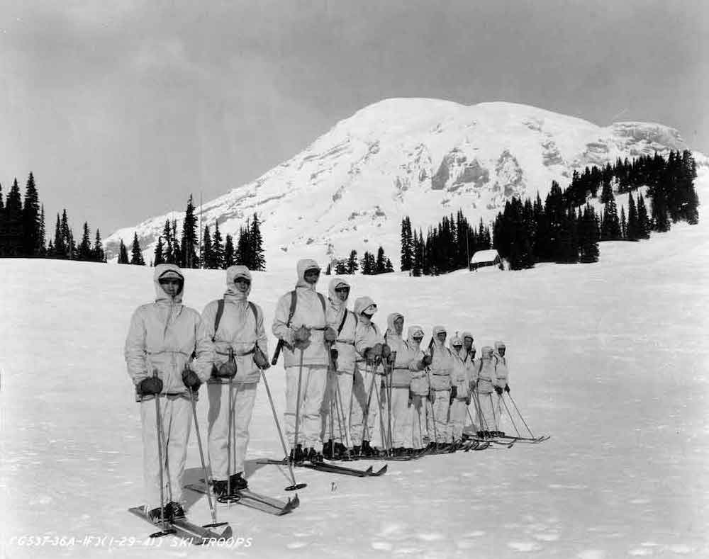 Pelatihan Perintis Divisi Pegunungan ke-10 di Amerika Serikat Sekitar tahun 1941