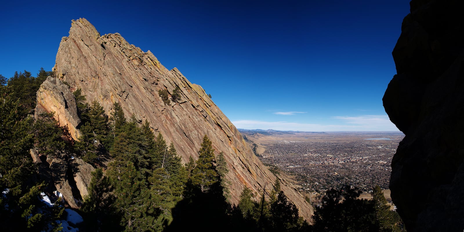 Boulder Colorado Front Range View Flatirons