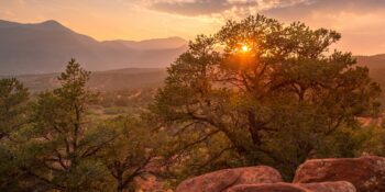 Pikes Peak Sunset Colorado Front Range