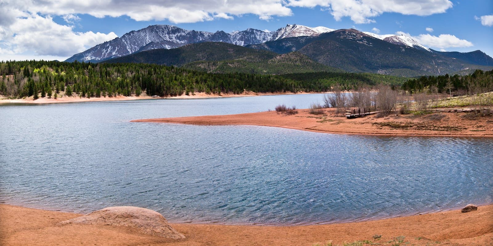 Crystal Creek Reservoir Beach Shoreline Peak Colorado