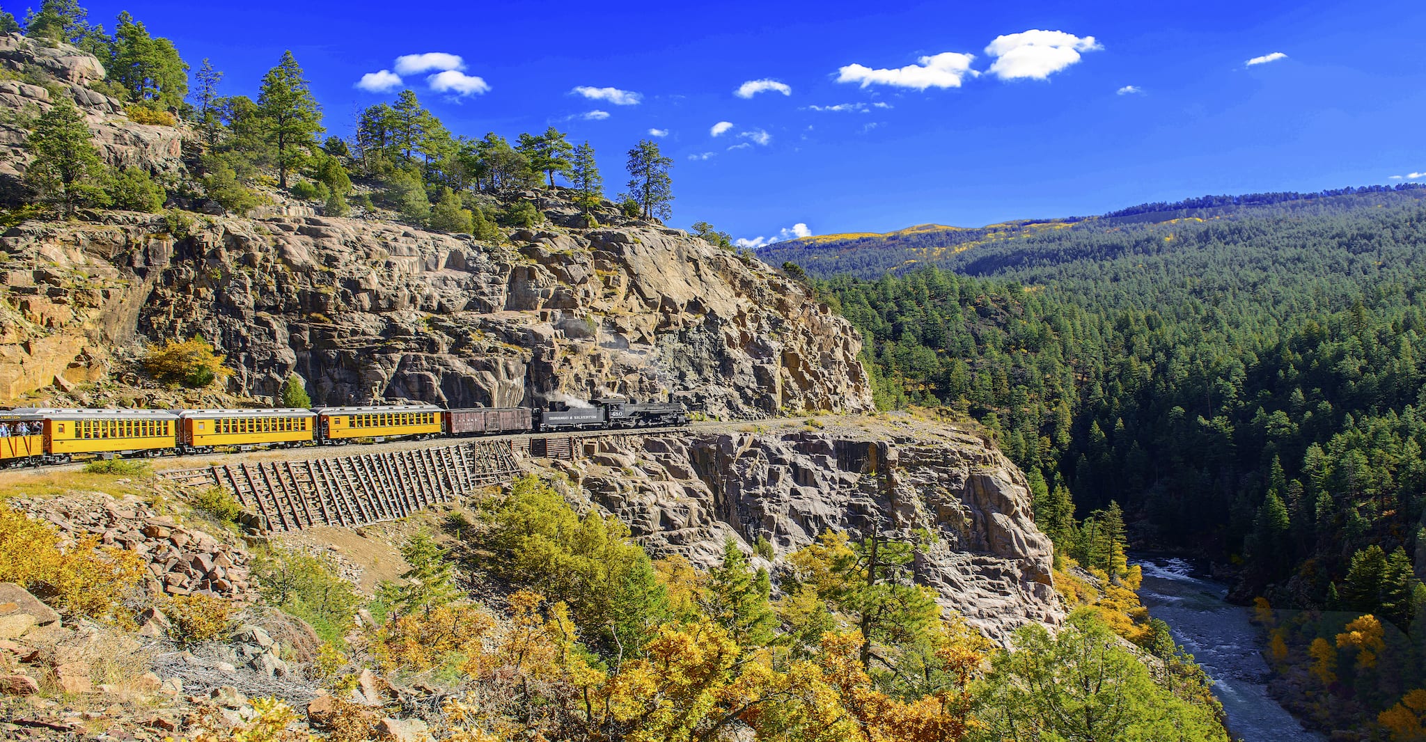 Durango and Silverton Railroad Animas River Canyon Colorado