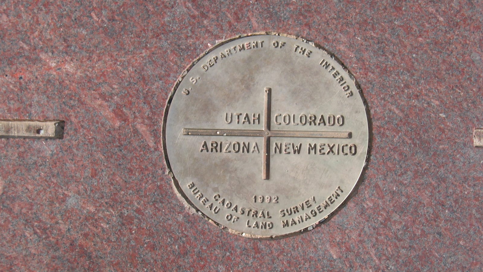 Four Corners National Monument Plaque on Ground