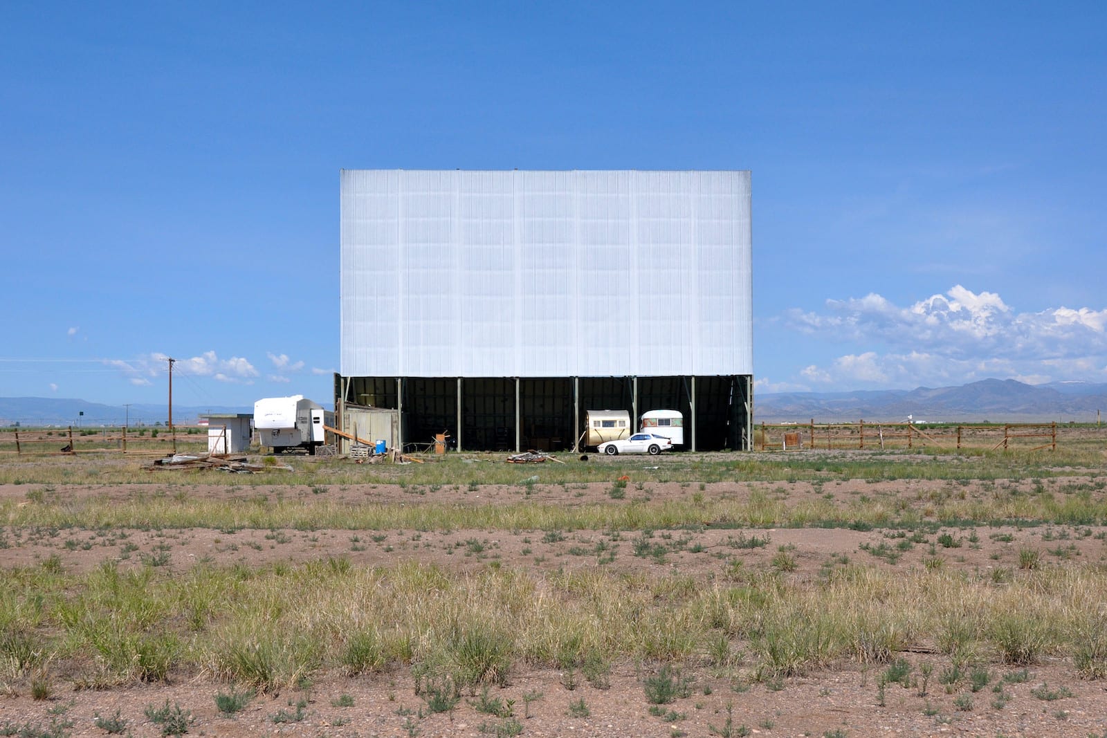 Frontier Drive-In Movie Theater Center Colorado Screen