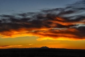 La Junta CO Sunset over Front Range