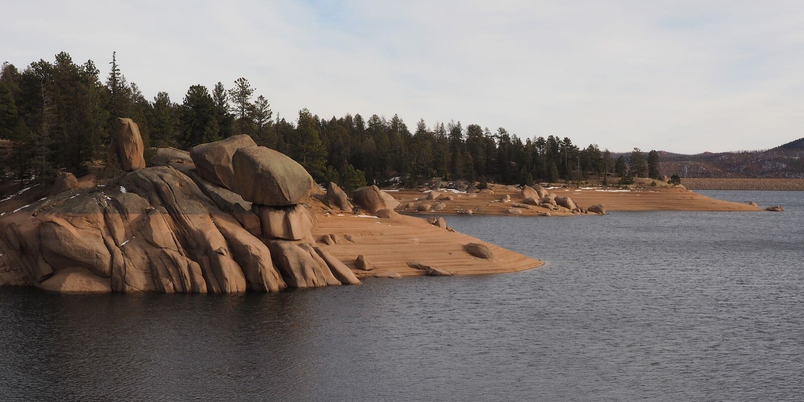 Rampart Reservoirs Boulder Shoreline Woodland Park Colorado