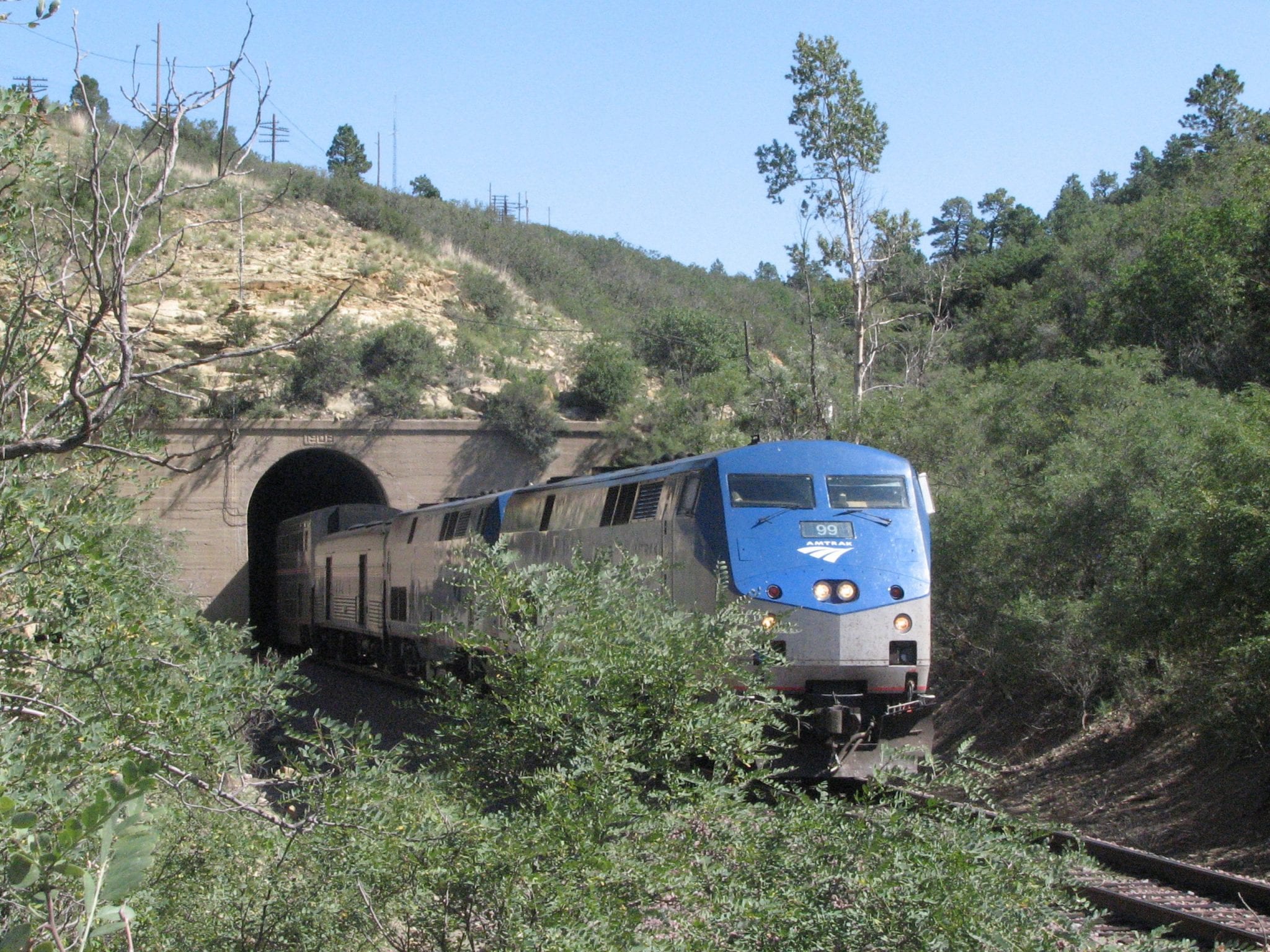 Raton Pass Amtrak Train Westbound Southwest Chief