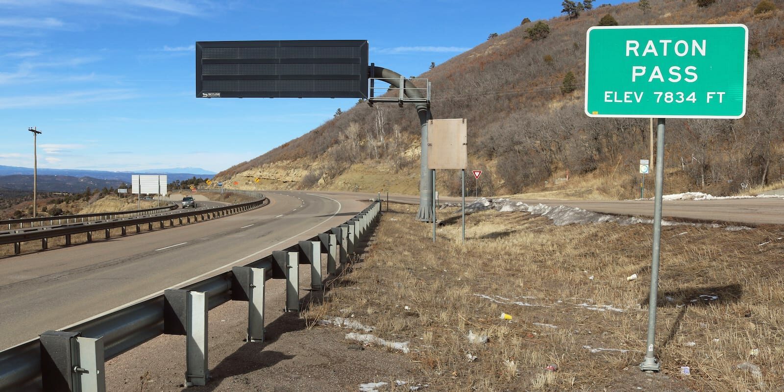 Raton Pass Trinidad, CORaton, NM Interstate25 and Amtrak Railroad