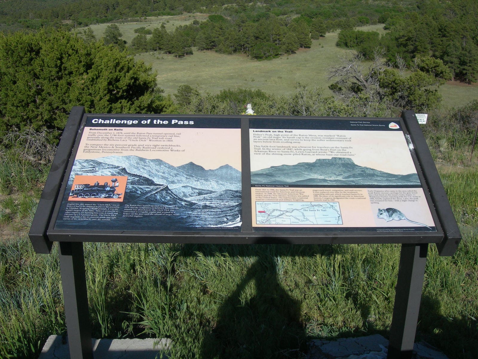 Raton Pass Historic Sign I-25 Colorado