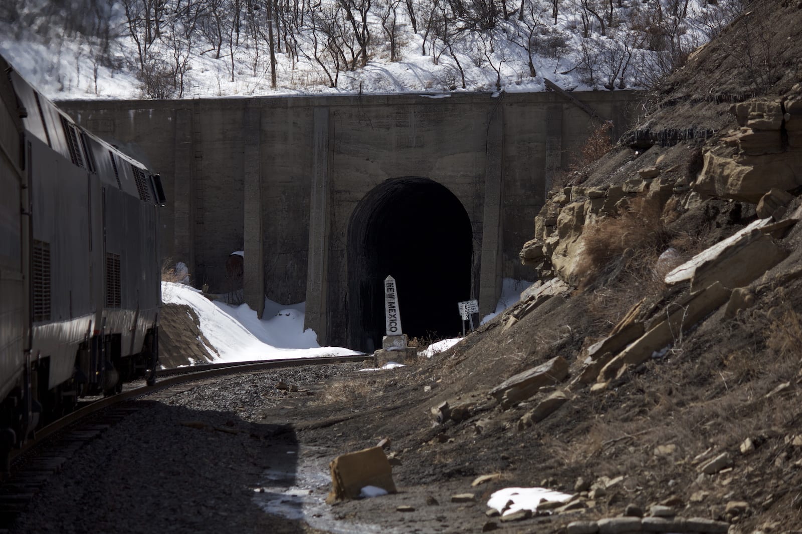 Raton Pass Tunnel Amtrak Train