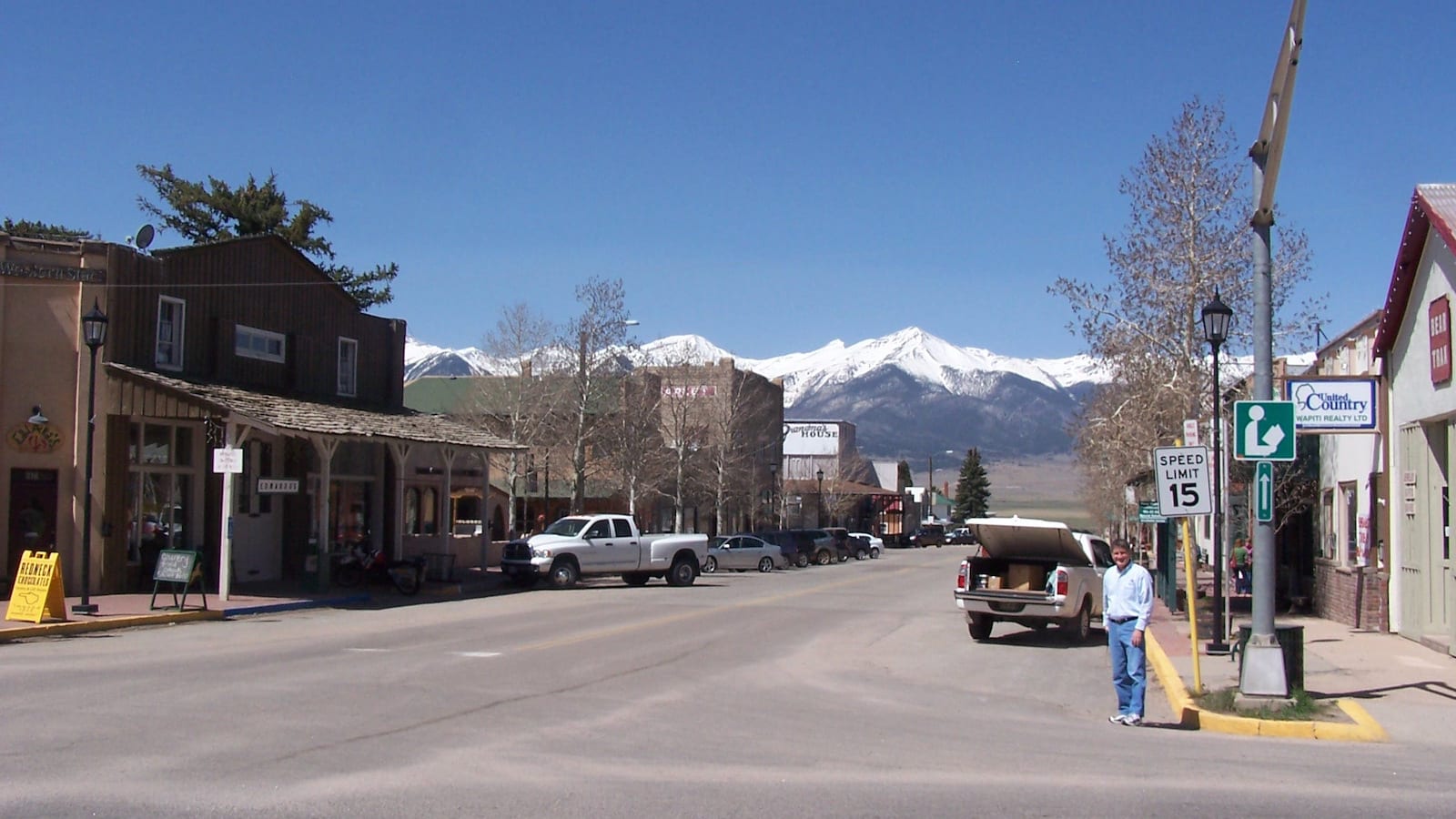 Downtown Westcliffe CO Main Street Sange De Cristo Mountains