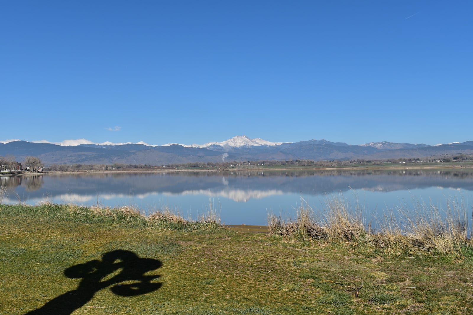 Longs Peak reflects in McIntosh Lake, CO