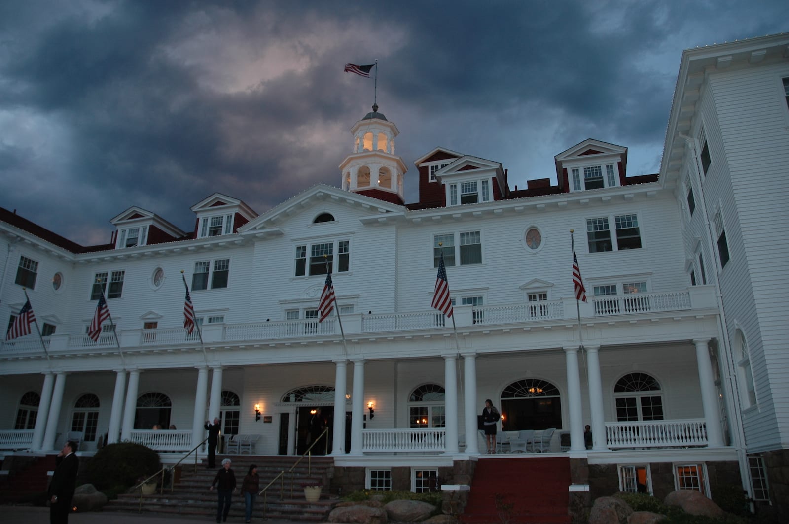 Haunted Stanley Hotel Night Sky Clouds Estes Park