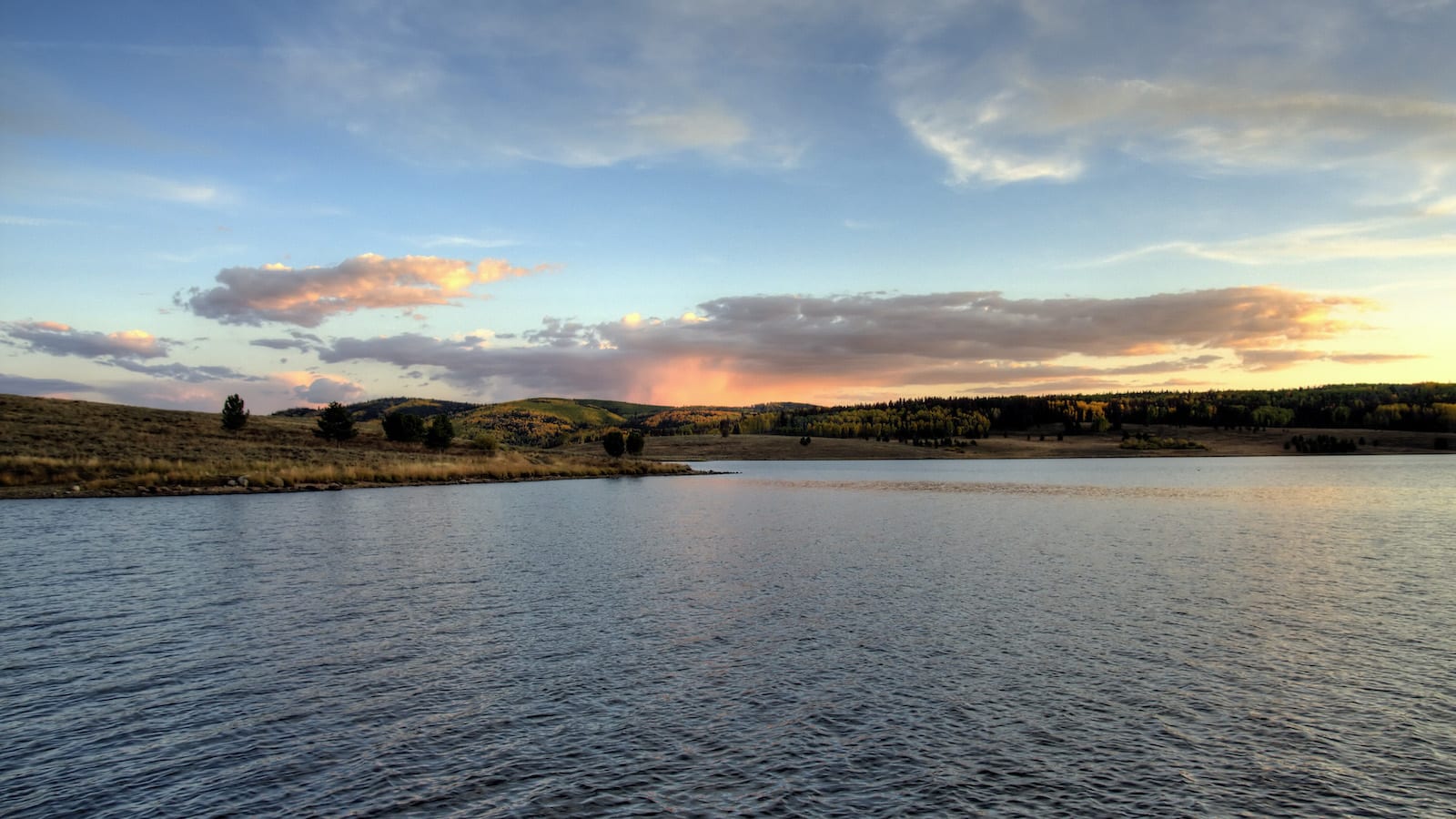 Steamboat Lake State Park Sunset Colorado