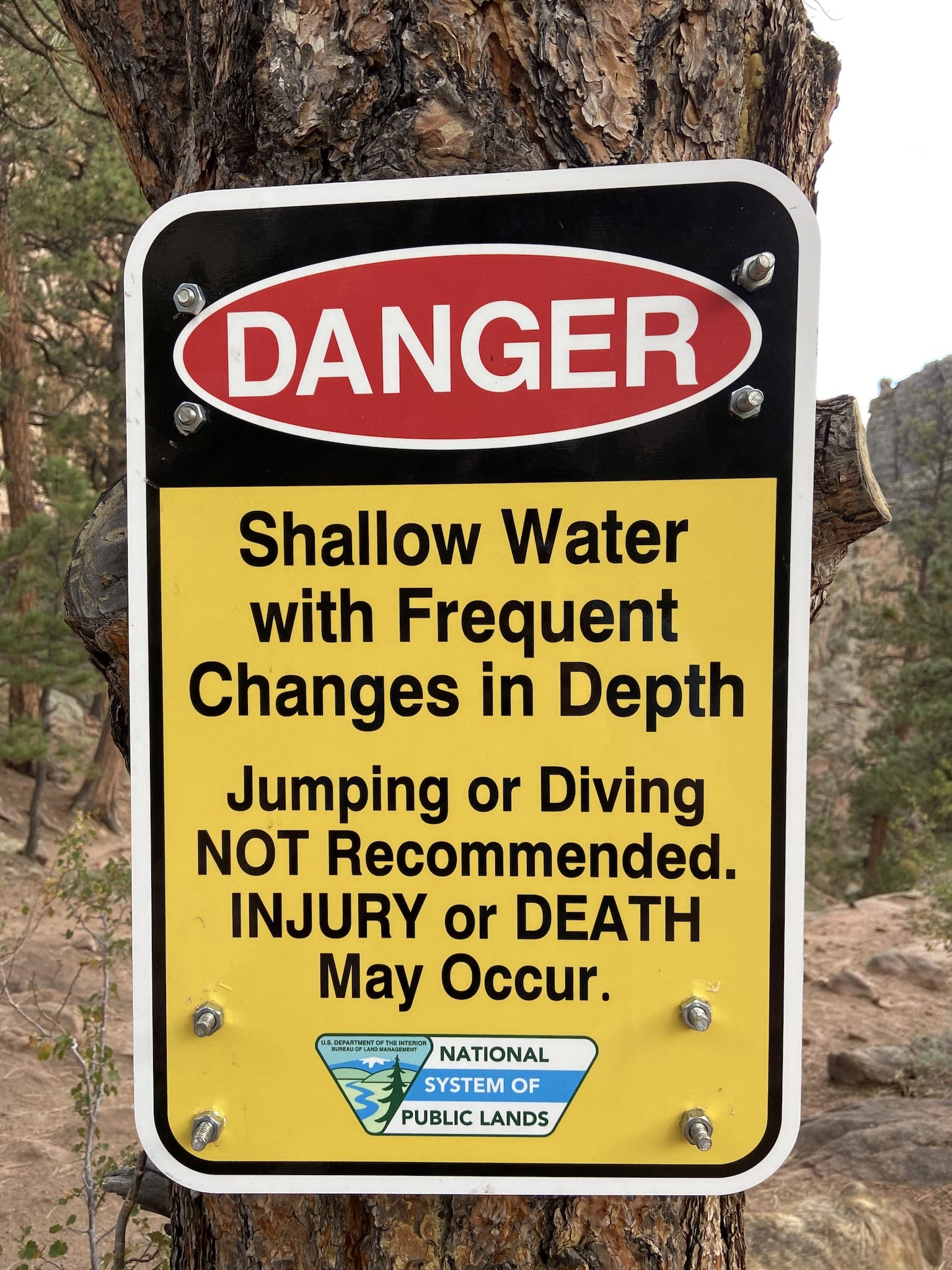 Danger Shallow Water Guffey Gorge