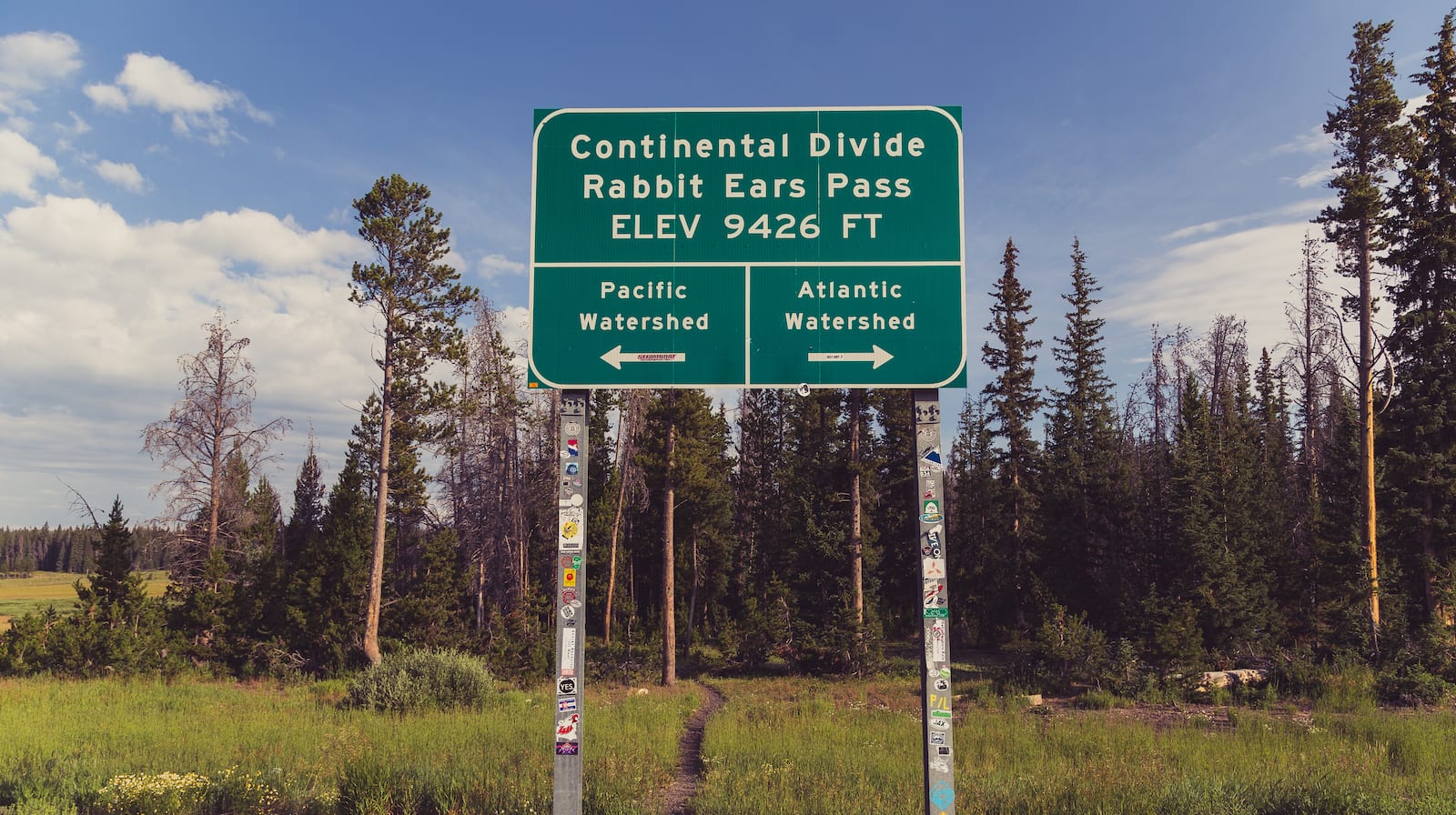 Rabbit Ears Pass Continental Divide Sign