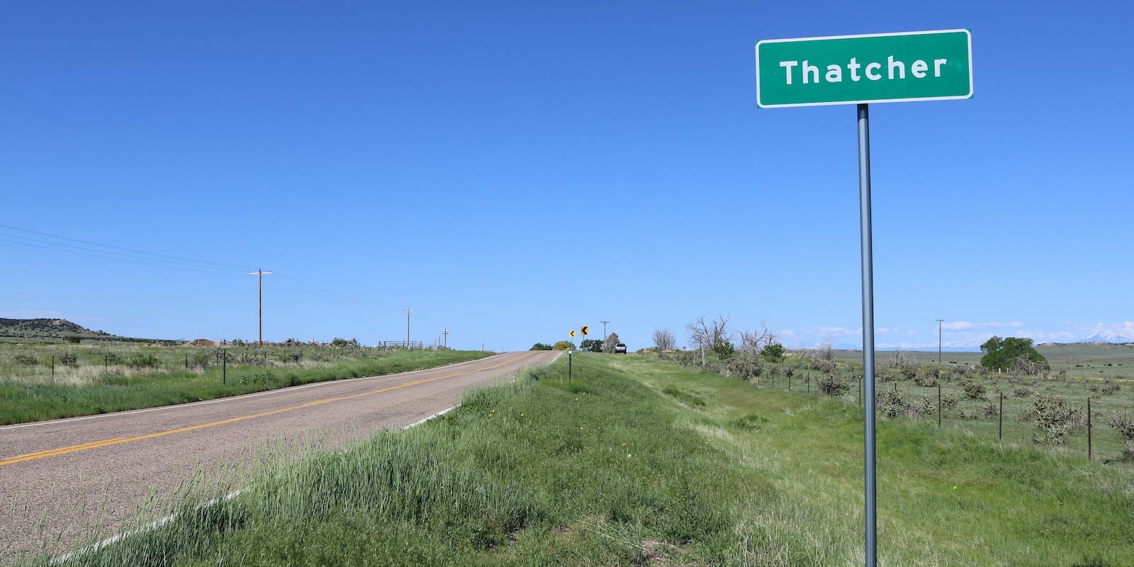 Thatcher, Colorado US-350 Sign