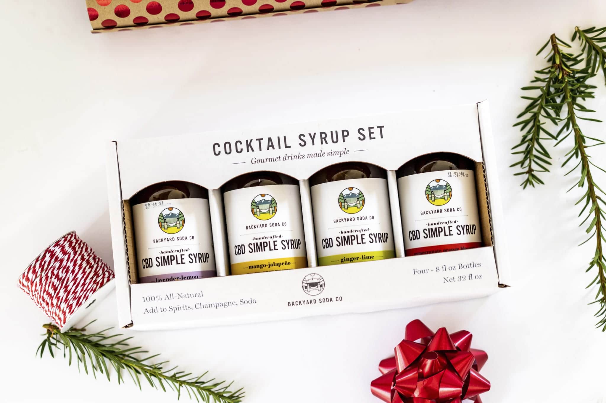 CBD Simple Syrup by Backyard Soda Co. Holiday Gift Set
