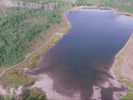 Freeman Reservoir Craig CO Aerial View