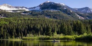 Fishing Boat on Lost Lake Slough Crested Butte CO