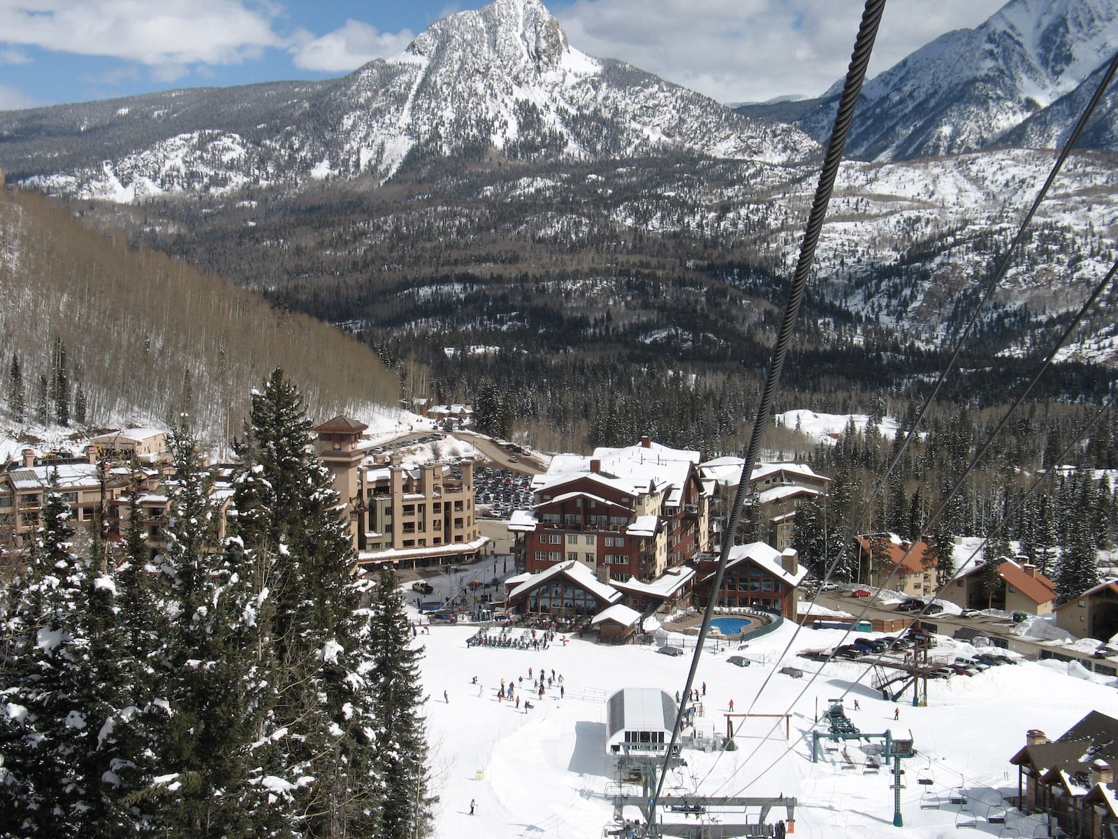 Purgatory Mountain Resort Chair Lift Aerial View Durango CO