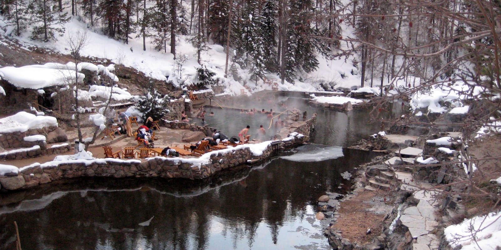 Strawberry Park Hot Springs Winter Steamboat Springs CO