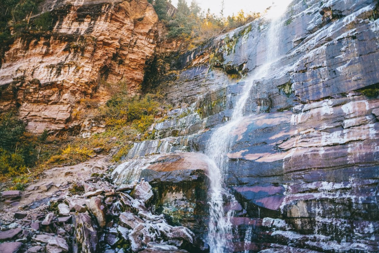 Bear Creek Falls Telluride, CO Hiking Trail to Waterfall