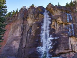 Bridal Veil Falls Telluride CO Snow