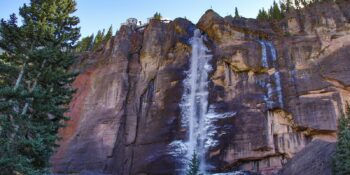 Bridal Veil Falls Telluride CO Snow