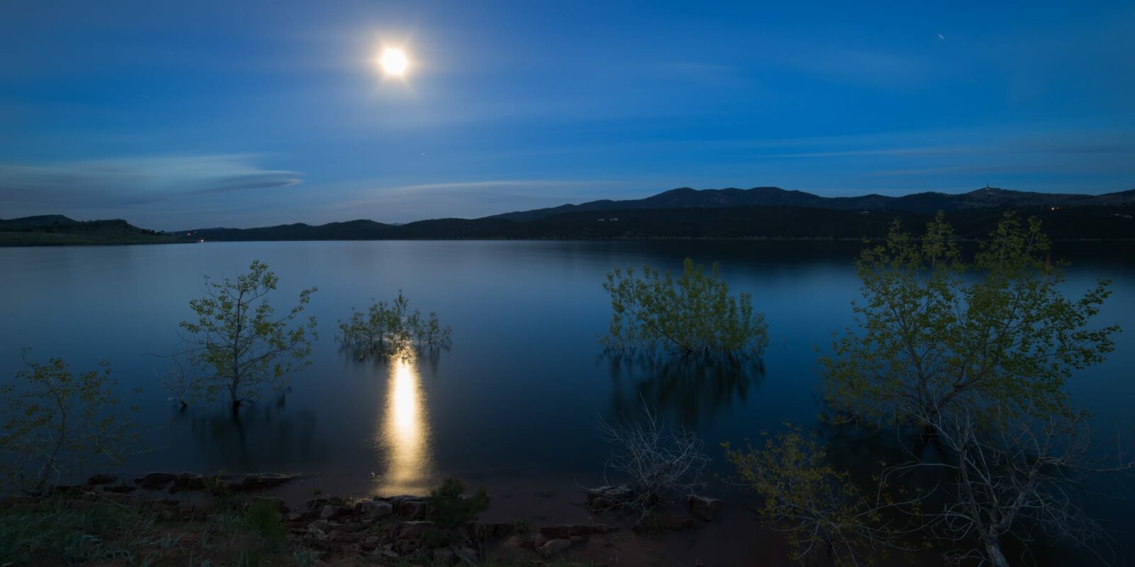 Carter Lake Berthoud Colorado Moon Shining