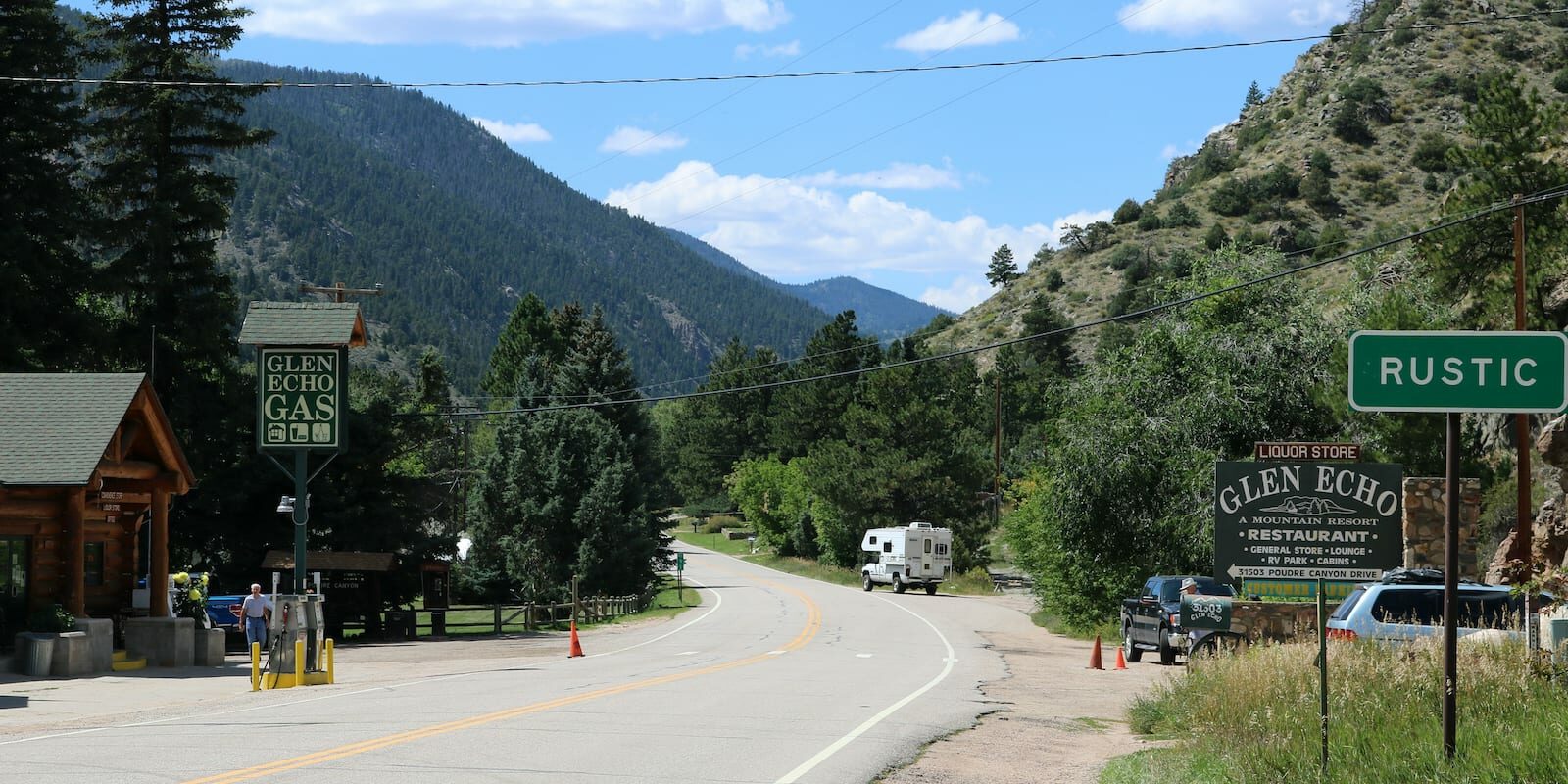 Rustic Colorado Poudre Canyon Road Westward