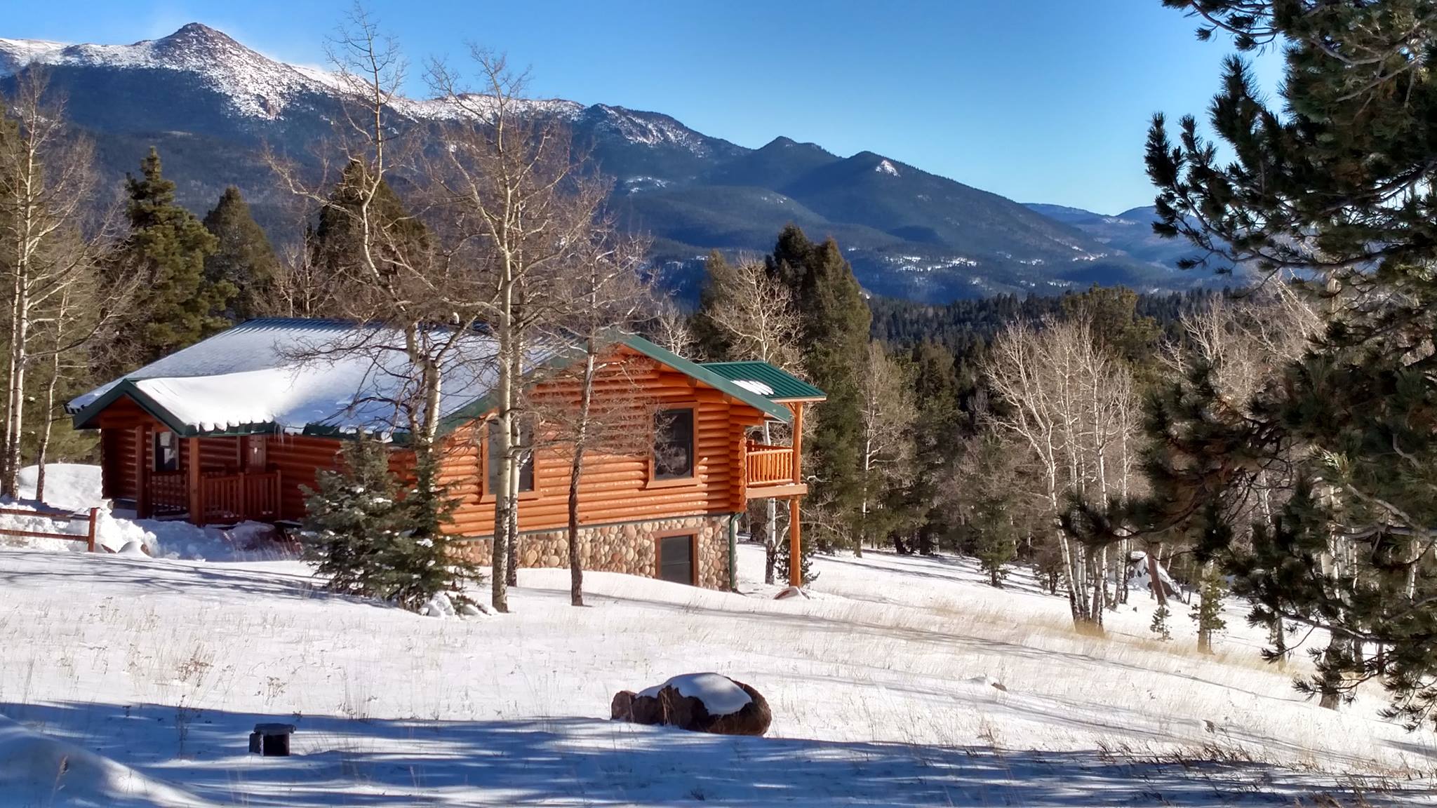image of spruce cabin at mueller state park