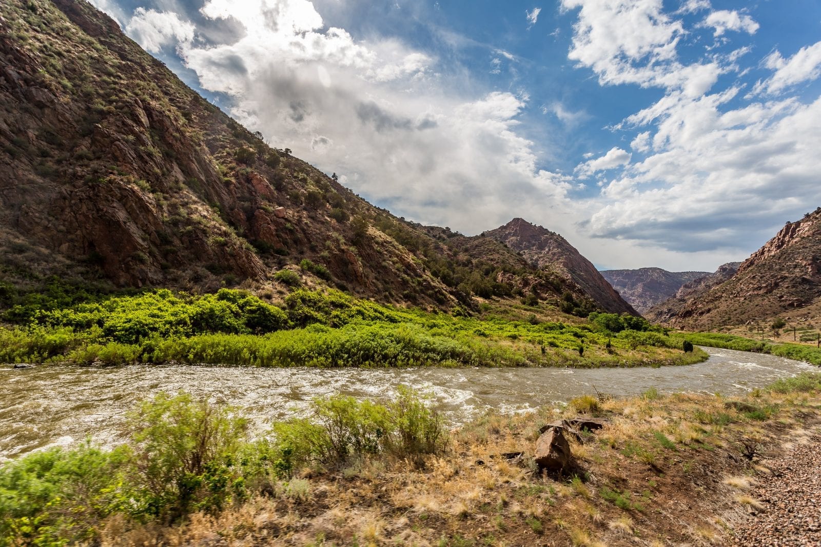 Image of the Arkansas River flowing through the Royal Gorge in Colorado