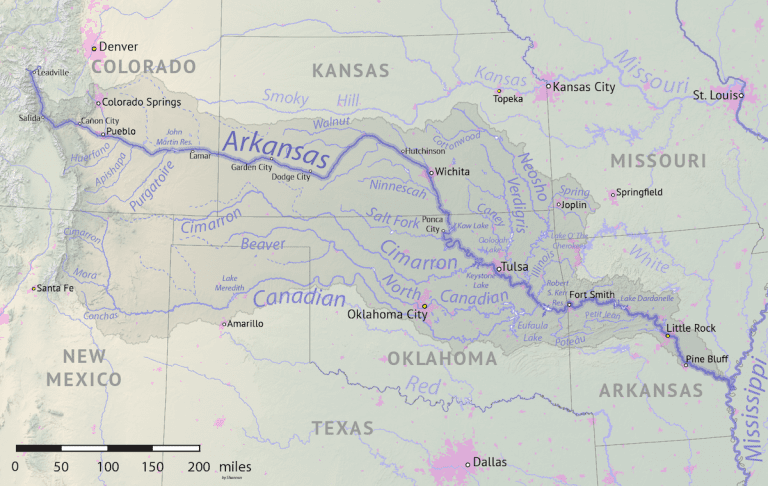 Arkansas River Near Leadville Pueblo CO Uncover Colorado Arkansas River Basin Map 768x486