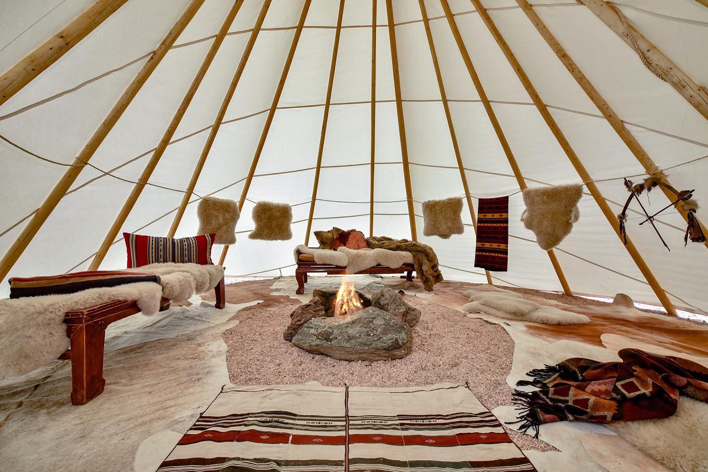 Image of the Bison Peak Lodge at Puma Hills glamping tent