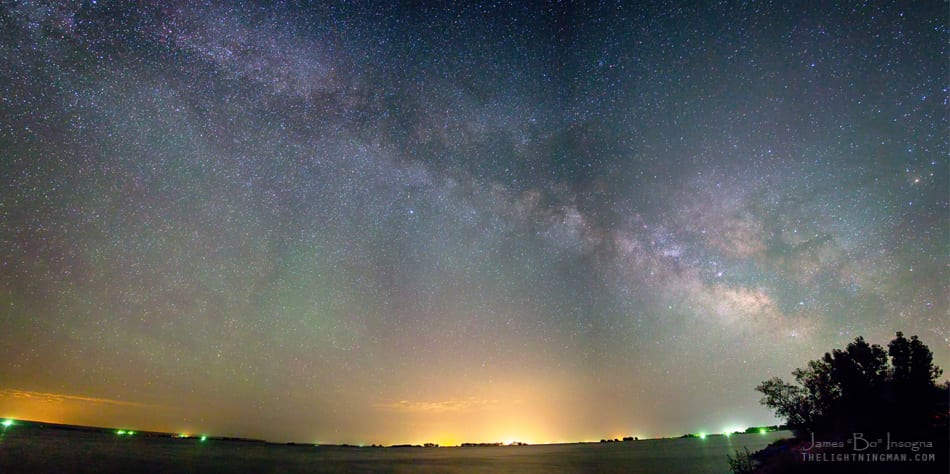 Milky Way Night Sky over Jackson Lake Colorado