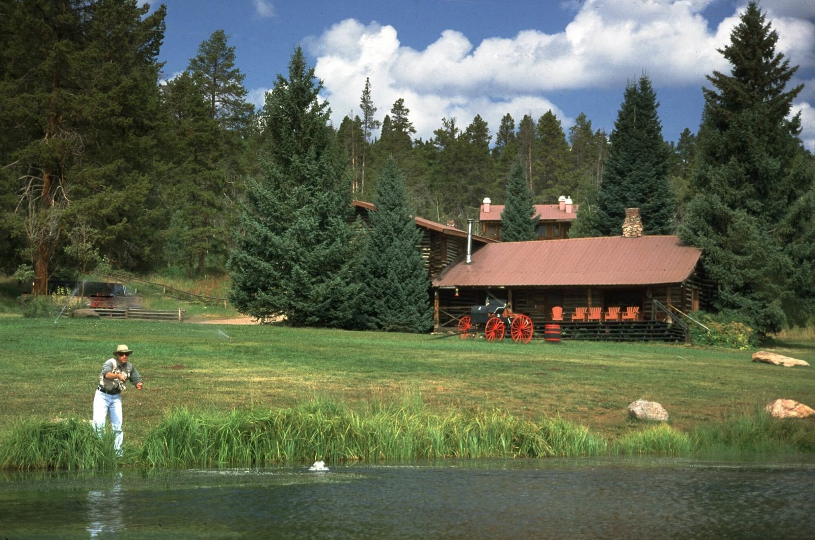 Image of a man fishing at Latigo Ranch in Colorado