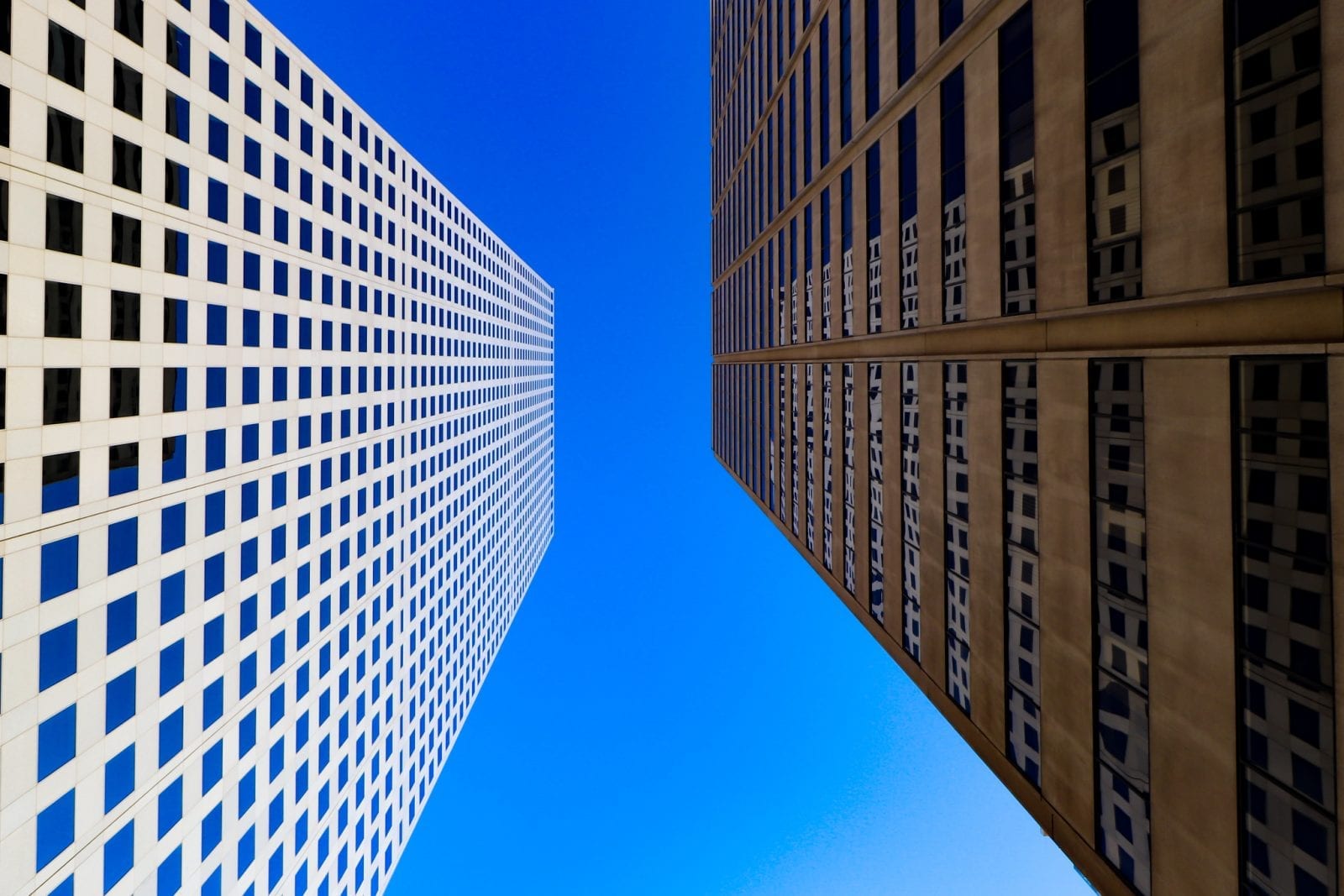 Image of republic plaza in denver looking upwards