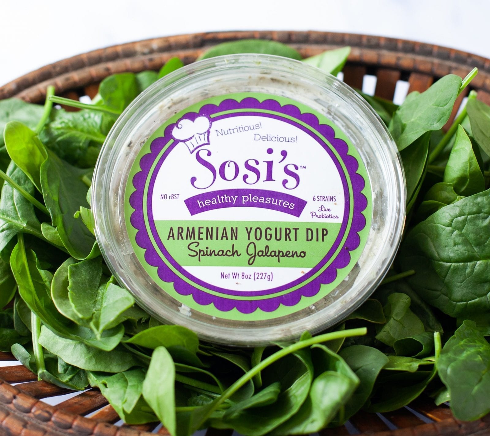 Image of Sosi's Healthy Pleasures spinach jalapeno yogurt dip